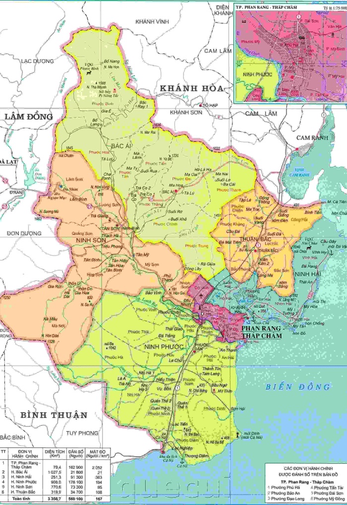 Bản đồ vị trí Ninh Thuận
