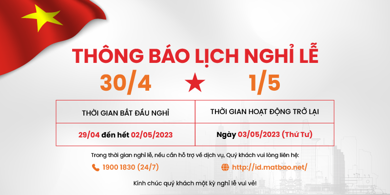 Thông báo lịch nghỉ lễ