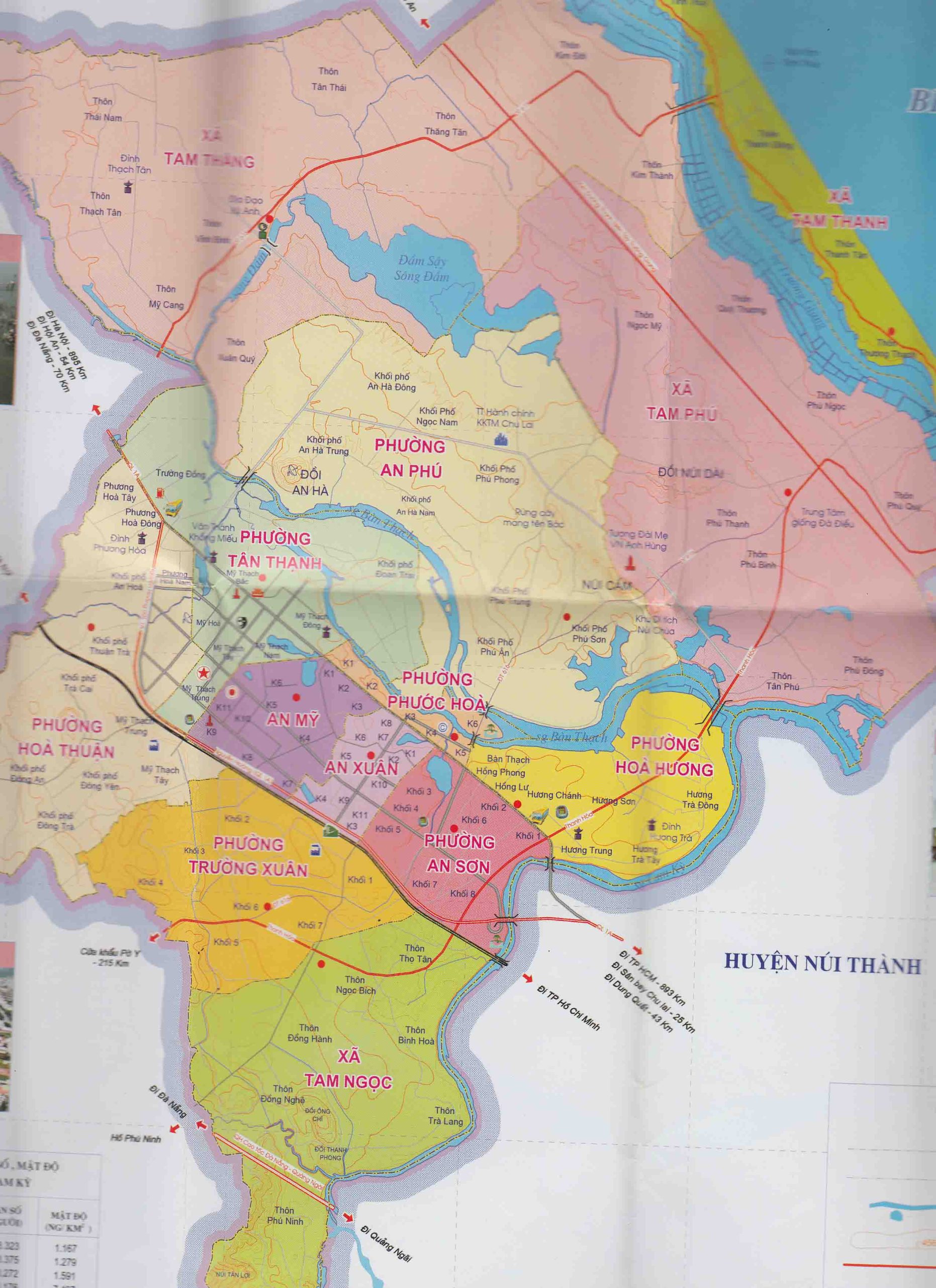Bản đồ hành chính Tam Kỳ