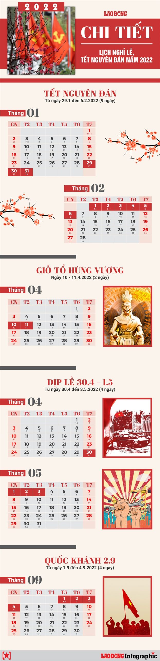 Lịch nghỉ lễ Việt Nam