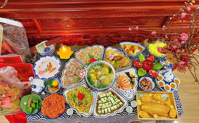 Mâm cỗ mặn cúng gia tiên