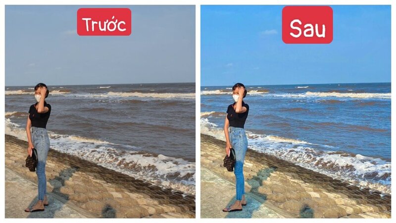 Ảnh biển chỉnh màu