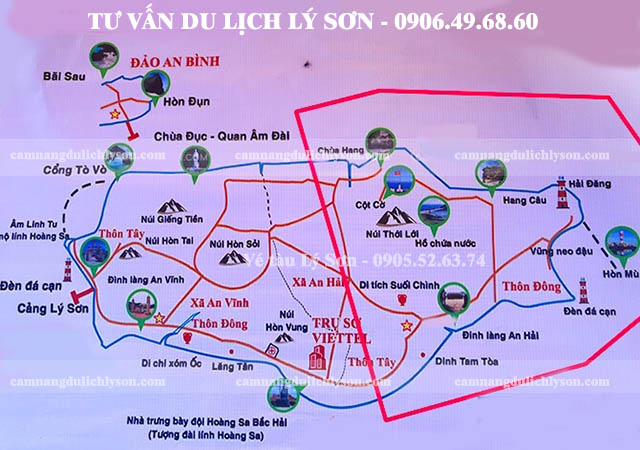 Bản đồ đảo Lý Sơn
