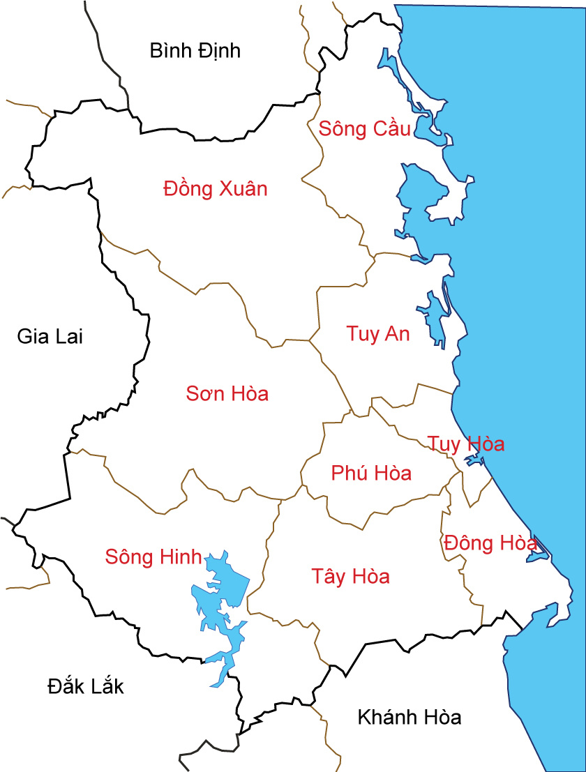 Bản đồ vị trí Phú Yên