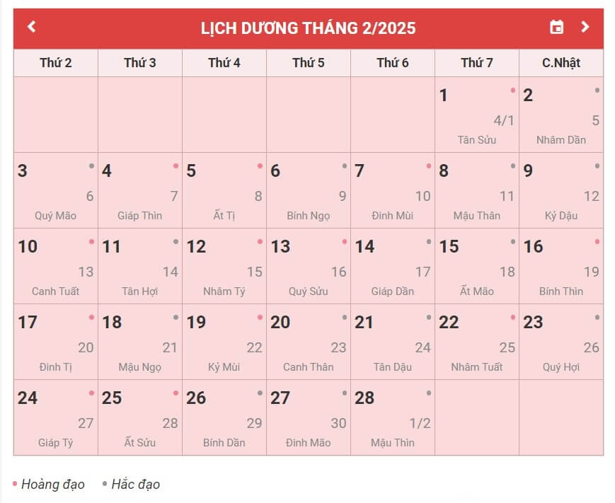Lịch Rằm năm 2025
