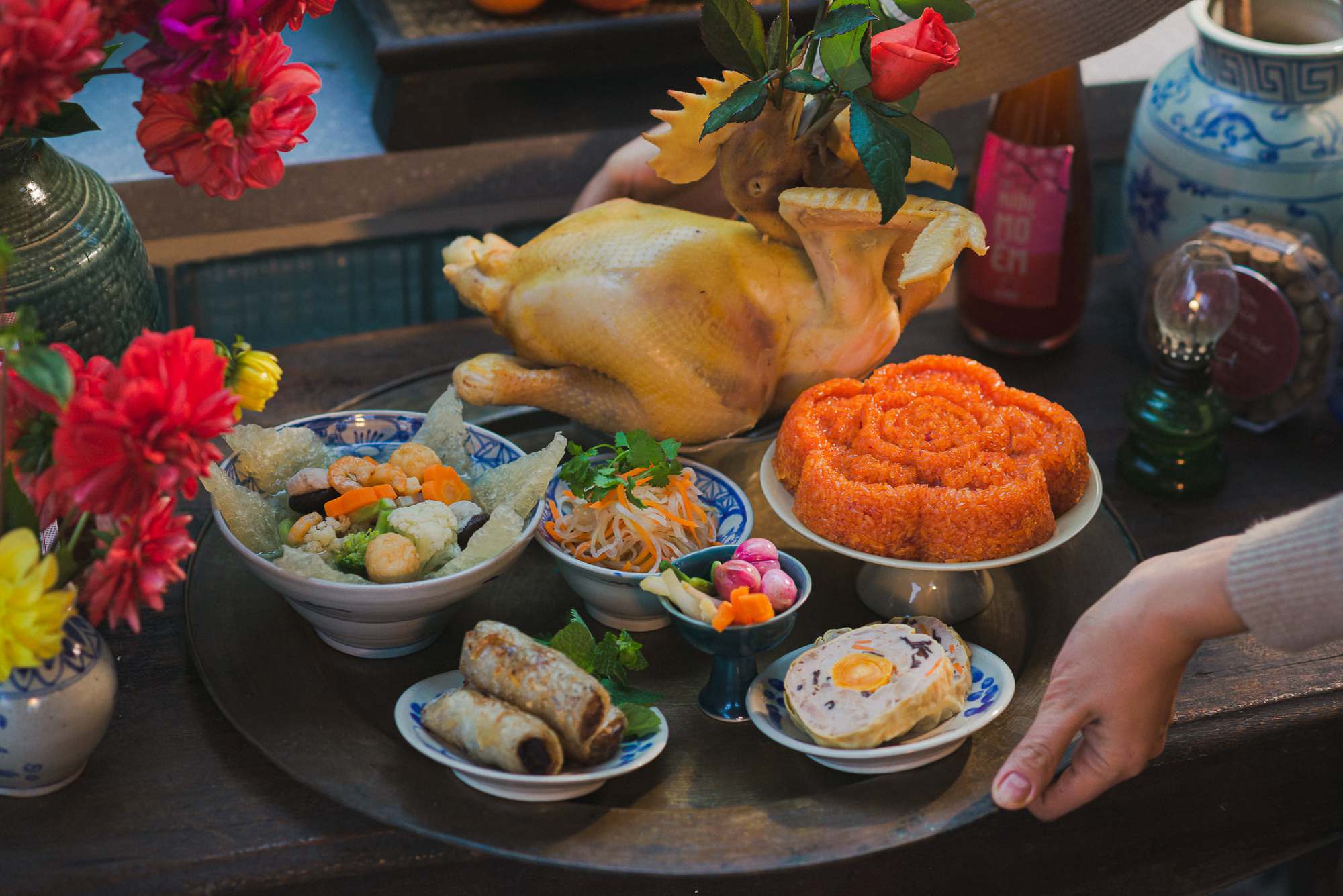Mâm cúng gia tiên Rằm tháng 7